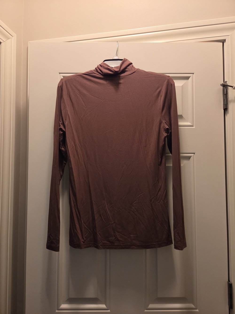 Aleeza Paris Long Sleeve Turtle Neck Shirt - Soft Brown